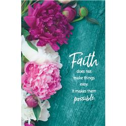 5946 6 X 9 In. Faith Does Not Make Things Easy Organic Brights Wood Plaque With Easel