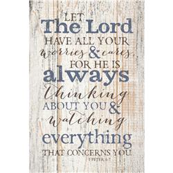 8728 Let The Lord New Horizons Wood Plaque With Easel