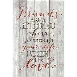 8738 Friends Are A Gift New Horizons Wood Plaque With Easel