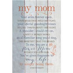 8741 My Mom Your Arms New Horizons Wood Plaque With Easel