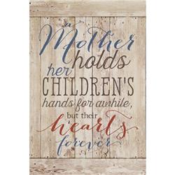 8747 A Mother Holds New Horizons Wood Plaque With Easel