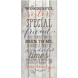 8810 Sister, A Special Friend New Horizons Wood Plaque