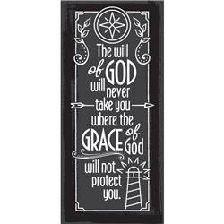 8821 5.5 X 12 In. The Will Of God Simple Strength Wood Plaque
