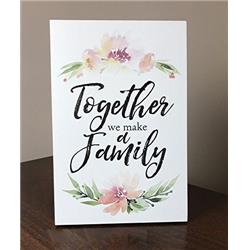 9815 6 X 9 In. Together We Make A Family Wood Plaque With Easel