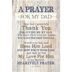 Prayer For My Dad New Horizons Wood Plaque With Easel