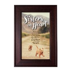 3520 8.5 X 12 In. Sister Wood Framed Easel With Glass, Sisters In Heart