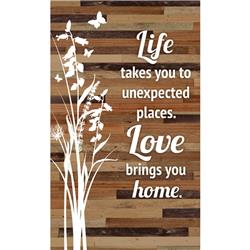 5962 6 X 9 In. Life Takes You To Unexpected Places Wood Plaque Easel Hanger