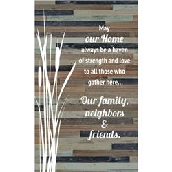 5965 6 X 9 In. May Our Home Always Be A Haven Of Strength & Love Wood Plaque Easel Hanger