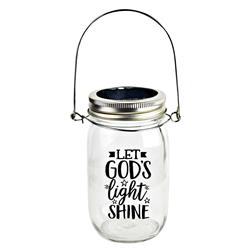 2236 5.25 X 4 In. Solar Jar, Let Gods Light Shine Farmhouse