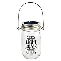 2242 5.25 X 4 In. Solar Jar, Let Your Light Shine Farmhouse