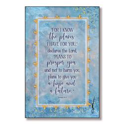 5872 6 X 9 In. For I Know The Plans Wood Plaque With Easel & Hanger