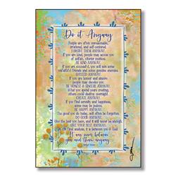 5873 6 X 9 In. Do It Anyway Wood Plaque With Easel & Hanger