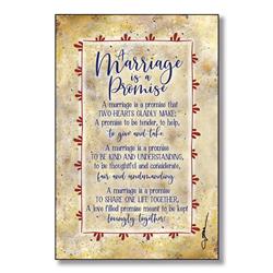 5849 6 X 9 In. Marriage Is A Promise Wood Plaque With Easel & Hanger
