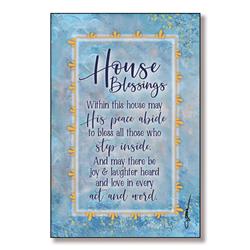 5852 6 X 9 In. House Blessings Wood Plaque With Easel & Hanger