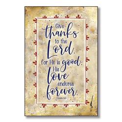 5890 6 X 9 In. Give Thanks Wood Plaque With Easel & Hanger