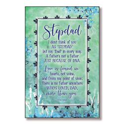5896 6 X 9 In. Stepdad Wood Plaque With Easel & Hanger