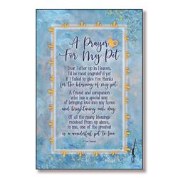 5897 6 X 9 In. Prayer For My Pet Wood Plaque With Easel & Hanger