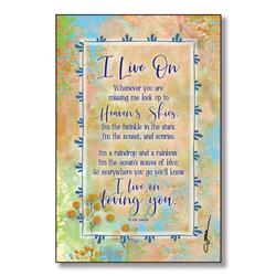 5898 6 X 9 In. I Live On Wood Plaque With Easel & Hanger