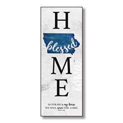 96012 6 X 15.75 In. Iowa Home-blessed Wood Wall Plaque With Hanger