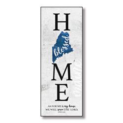 96021 6 X 15.75 In. Maine Home-blessed Wood Wall Plaque With Hanger