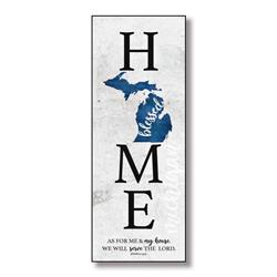 96022 6 X 15.75 In. Michigan Home-blessed Wood Wall Plaque With Hanger