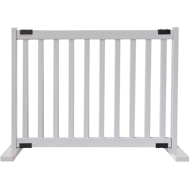 Dynamic Accents Da702 20 In. Tall Kensington Series Free Standing Solid Wood Pet Gate, Pumice Grey - Small