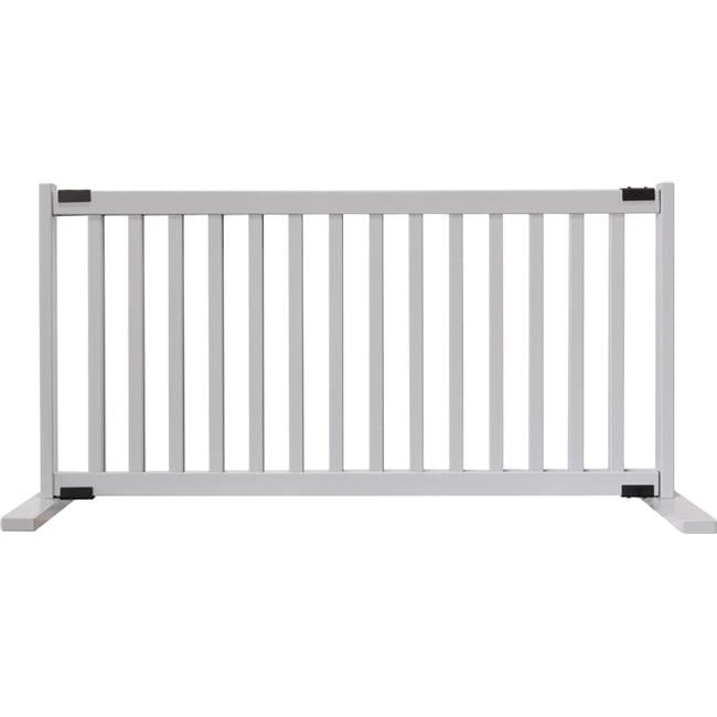 Dynamic Accents Da802 20 In. Tall Kensington Series Free Standing Solid Wood Pet Gate, Pumice Grey - Large