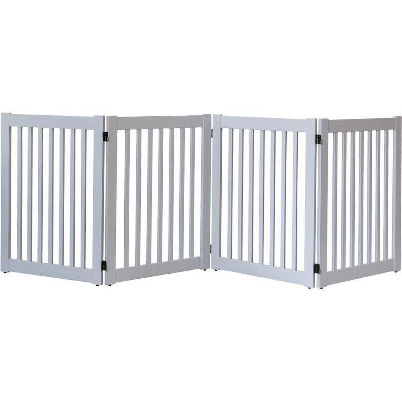 Dynamic Accents Da402 32 In. Highlander Series Solid Wood Pet Gate, Pumice Grey - 4 Panel