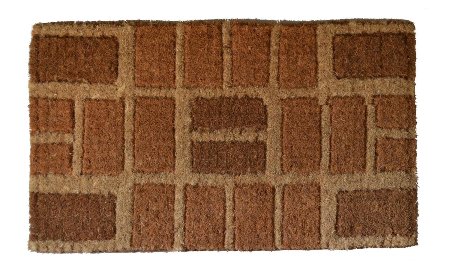Imports Decor 691TCM Brown Brick Welcome Mat