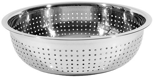 31715 15 In. Stainless Steel Small Hole Chinese Style Colander