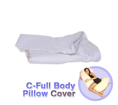 Cpilc-002-01 C Full Body Pillow Cover In White