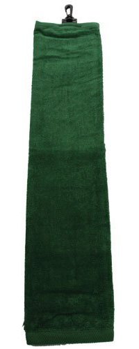 16x25 Hemmed Golf Towel Green w/ Snap Hook Cotton NEW