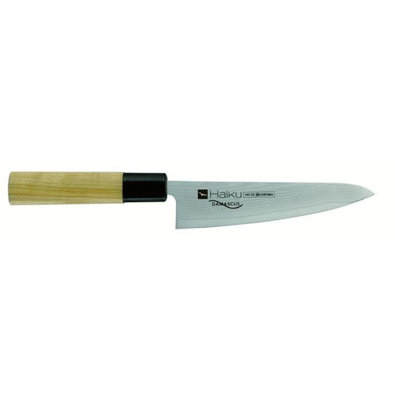 Haiku Damascus 5.75 in. Chef Knife - Metallic - 1in.L x 11.5in.H x 2.75in.W