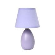 Small Oval Ceramic Table Lamp - Purple