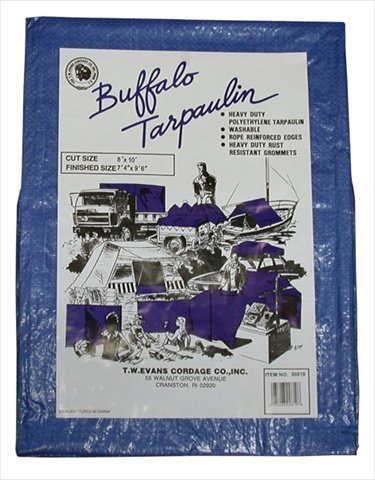T.w. Evans Cordage 01220 12 Ft. X 20 Ft. Buffalo Poly Tarpaulin In Blue