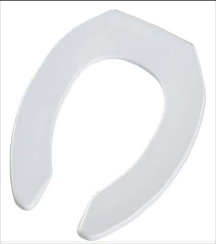 Elongated Open Front Toilet Seat In White