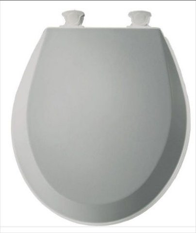 14.375 In.w Lift-off Round Closed Front Toilet Seat In Ice Grey