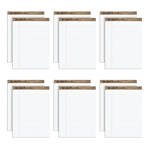 TOPS 74880 Second Nature Legal Pad legal rule white perforated recycled 50 SH per PD 12 PD per PK TOPS 74880 Second Nature Legal Pad legal rule white perforated recycled 50 SH per PD 12 PD per PK