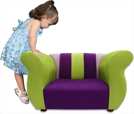 Cf02 Fancy Chair Purple - Green Microsuede