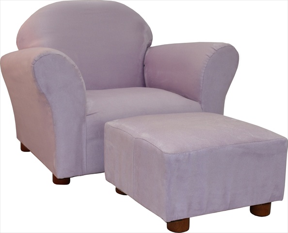 Cr32 Roundy Chair Microsuede Lavender With Ottoman