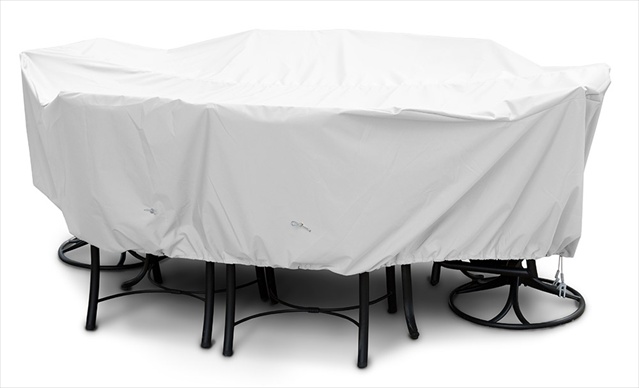 Koverroos 11352 Weathermax Large Dining Set Cover, White - 108 L X 82 W X 28 H In.