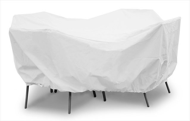 Koverroos 11152 Weathermax 48 In. Round Table Dining Set Cover, White - 82 Dia X 28 H In.