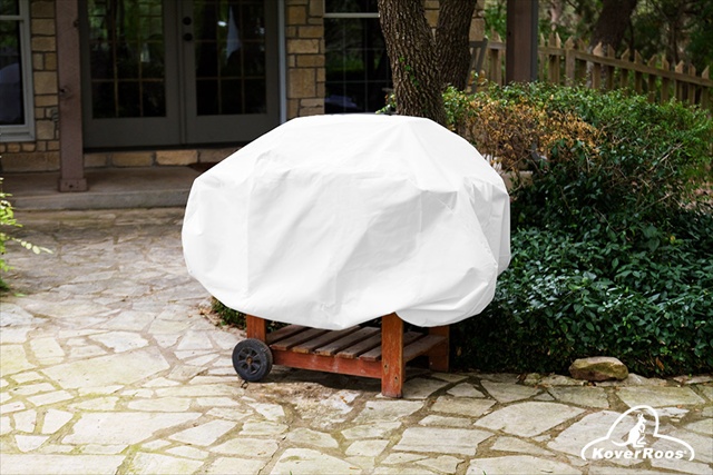 Koverroos 13064 Weathermax X-large Barbecue Cover No. 2, White - 23 D X 66 W X 40 H In.