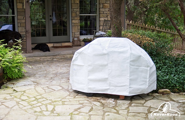 Koverroos 23064 Dupont Tyvek X-large Barbecue Cover No. 2, White - 23 D X 66 W X 40 H In.