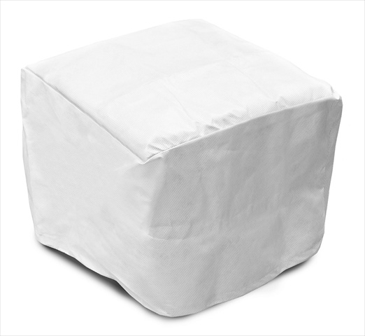 Koverroos 54225 Supraroos 18 In. Ottoman-small Table Cover, White - 20 L X 20 W X 15 H In.