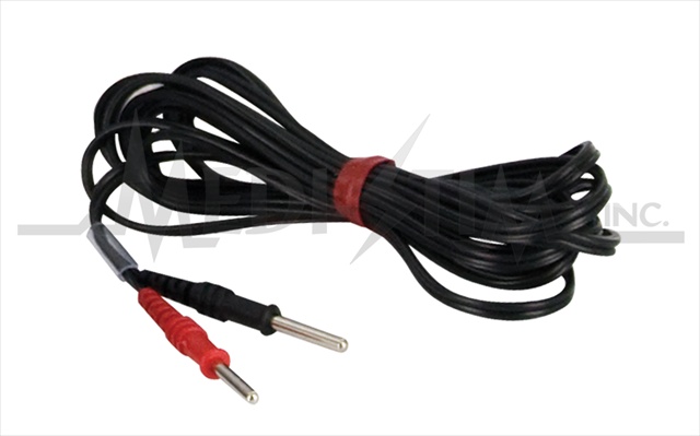 Lw104201 Zynex Medical 56 In. T - Shaped Lead Wire With Red, Black Pin Ends Fits E - Wave, Elpha 3000, Elpha 4 Conti, Units - Black