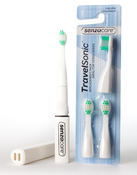 Ts1505w Travelsonic Electric Toothbrush, White With Replacement Brush Pack