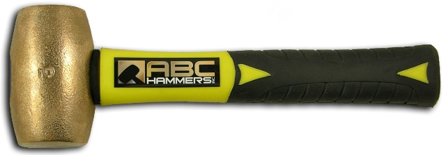 Abc3bf 3 Lb. Brass Hammer With 10 In. Fiberglass Handle