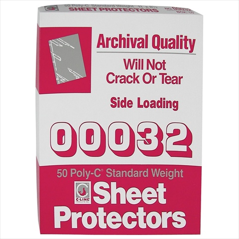 C-line Products 00032bndl3bx Traditional Polypropylene Sheet Protector Standard Weight 11 X 8 .5 50-bx - Set Of 3 Bx