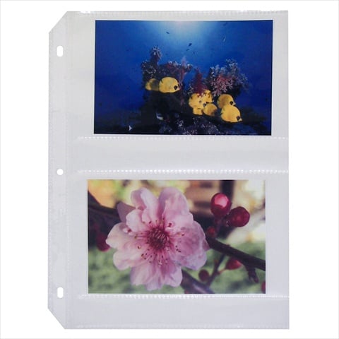 C-line Products 52564bndl2bx 35mm Ring Binder Photo Storage Pages 4 X 6 Traditional Clear Side Load 11 .25 X 8 .13 50-bx - Set Of 2 Bx